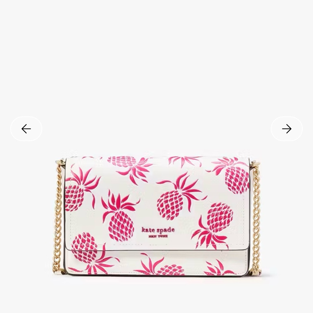 Kate Spade Morgan Pineapple Embossed Flap Chain Crossbody